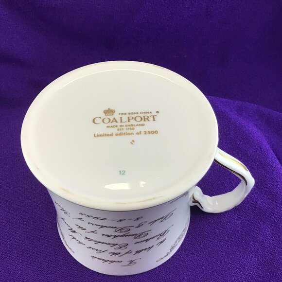 Royal Baby Cup Princess Beatrice Duke and Duchess of York 1988 Coalport England - Picture 8 of 10